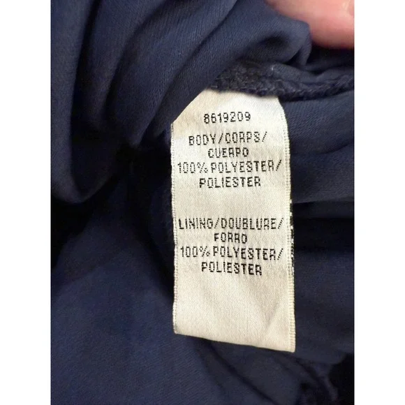 JS Collection Sz 8 Scarlet Wrap Tea Length Dress Navy Embroidered Mesh Soutache - Picture 11 of 15